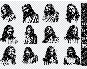 WOUNDED JESUS CHRIST Svg, Jesus Christ With Thorns Svg Files For Cricut, Jesus Christ Savior Clipart, Laser Cut Files