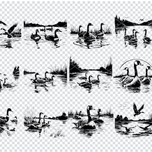 WILD GOOSE SVG, fichiers Svg d'oies du Canada pour Cricut, des cliparts d'oies, des fichiers de découpe Laser d'oies