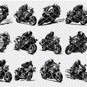 Superbike Moto Svg, Sport Bike Roadster Svg File per Cricut, Performance Motorcycle Clipart, File tagliati al laser
