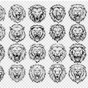 ANGRY LION HEAD Svg, Lion Head Svg, Lion Clipart, Lion Head Svg Cut File per Cricut, Lion Face svg