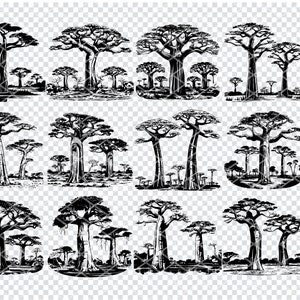 GIANT BAOBAB TREE Svg, Boab African Tree Svg Files For Cricut, Baobab Tree Clipart, Laser Cut Files