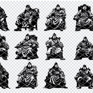 GENGIS KHAN MONGOL Svg, Genghis Khan Mongoolse Svg-bestanden voor Cricut, Mongoolse heerser Warrior Clipart, Laser Cut-bestanden