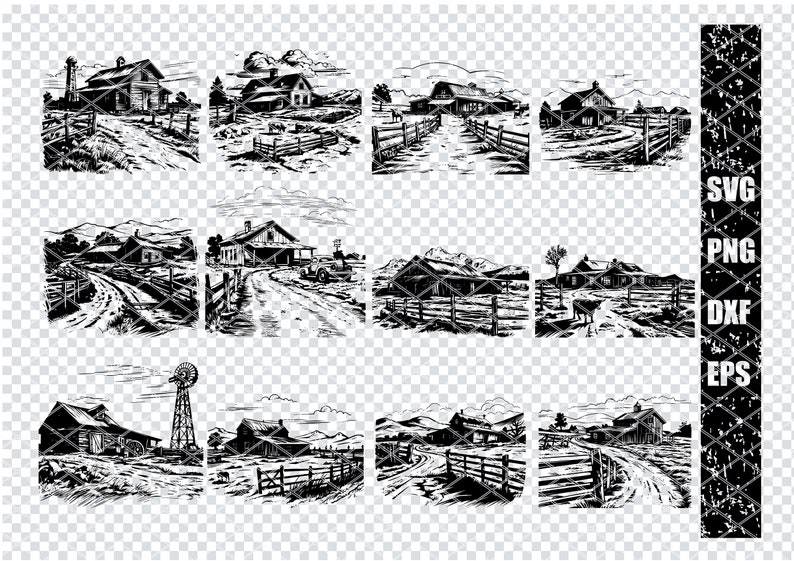 RUSTIC RANCH BARN Svg, Rustic Ranch Barn Svg Files for Cricut, Ranch ...