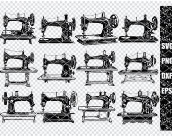 VINTAGE SEWING MACHINE Svg, Antique  Sewing Machine Svg Files For Cricut, Classic Sewing Machine Clipart, Laser Cut Files