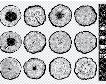 TREE SLICE SLAB Svg, Round Tree Slab Svg Files For Cricut, Timber Ring Slab Clipart, Laser Cut Files