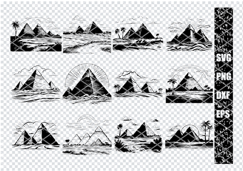 GREAT GIZA PYRAMID Svg, Khufu Cheops Pyramid Svg Files for Cricut ...