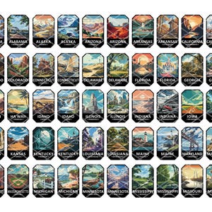 50 USA STATES LANDMARKS With Capitals, United States of America Landmarks, American Landmarks Laser Engraving Files