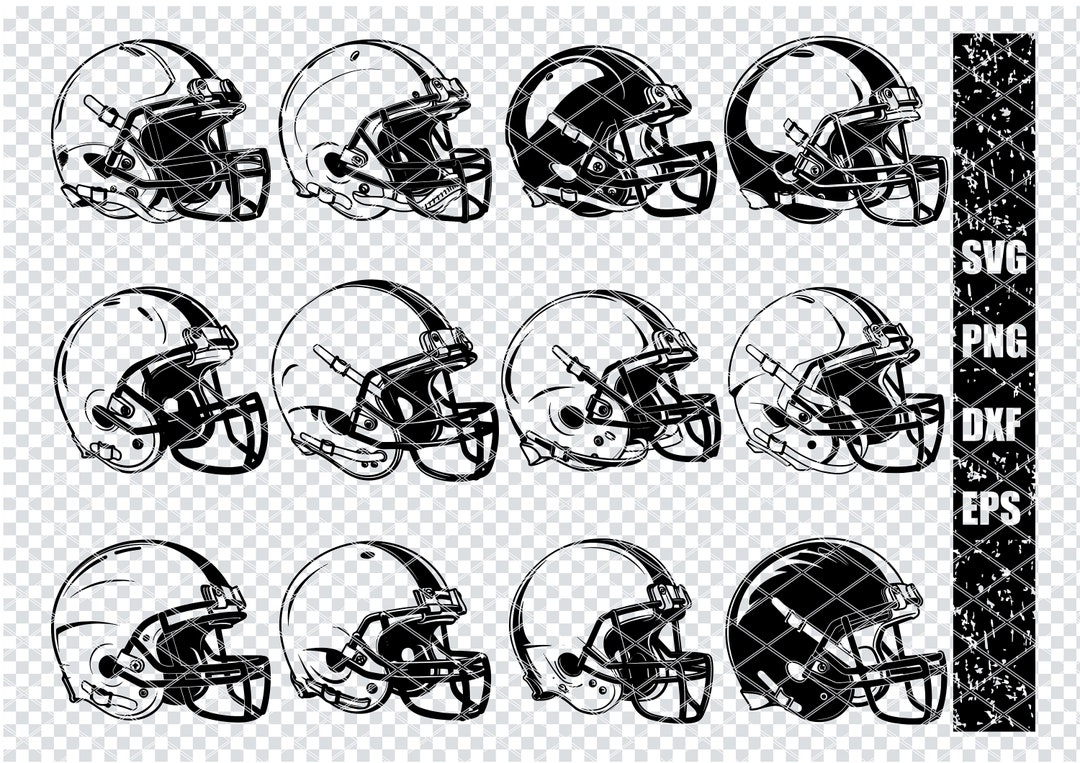 FOOTBALL HELMET SVG, Football Headgear Svg Files for Cricut, Football