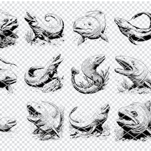 MORAY EEL SVG, Moray Eel Svg Files For Cricut, Moray Eel Clipart, Laser Cut Files