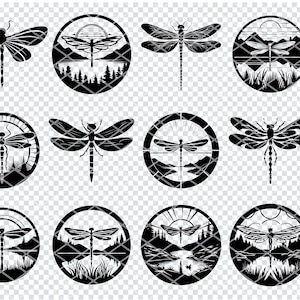 DRAGONFLY SVG, DRAGONFLY Svg Files For Cricut, Dragonfly Clipart, Laser Cut Files