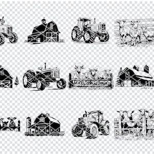 FARM SVG, FARM Svg Files for Cricut, Farm Animals Clipart, Laser Cut