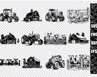 FARM SVG, FARM Svg Files For Cricut, Farm Animals Clipart, Laser Cut Files