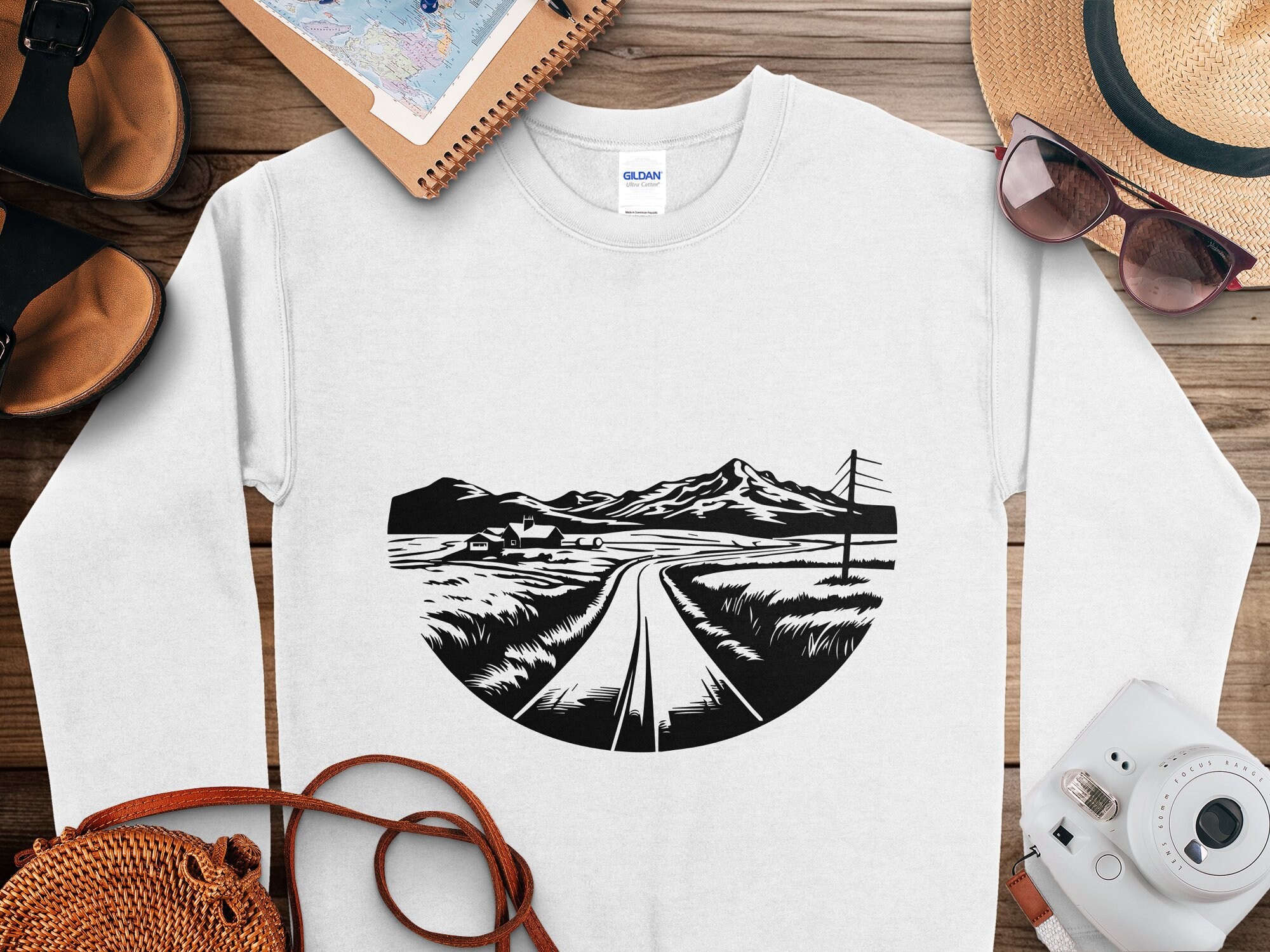 SCENIC ROAD LANDSCAPE Svg, Mountain Road Ridge View Svg Files for ...
