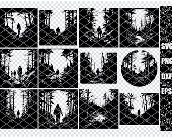 AOKIGAHARA HAUNTED FOREST Svg, Haunted Woodland Svg Files For Cricut, Dark Forest Clipart, Laser Cut Files