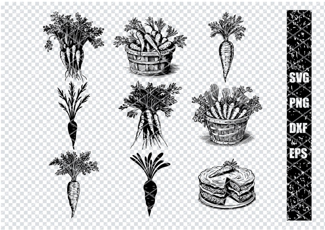 CARROT SVG, CARROT Svg Files for Cricut, Carrot Clipart, Laser Cut