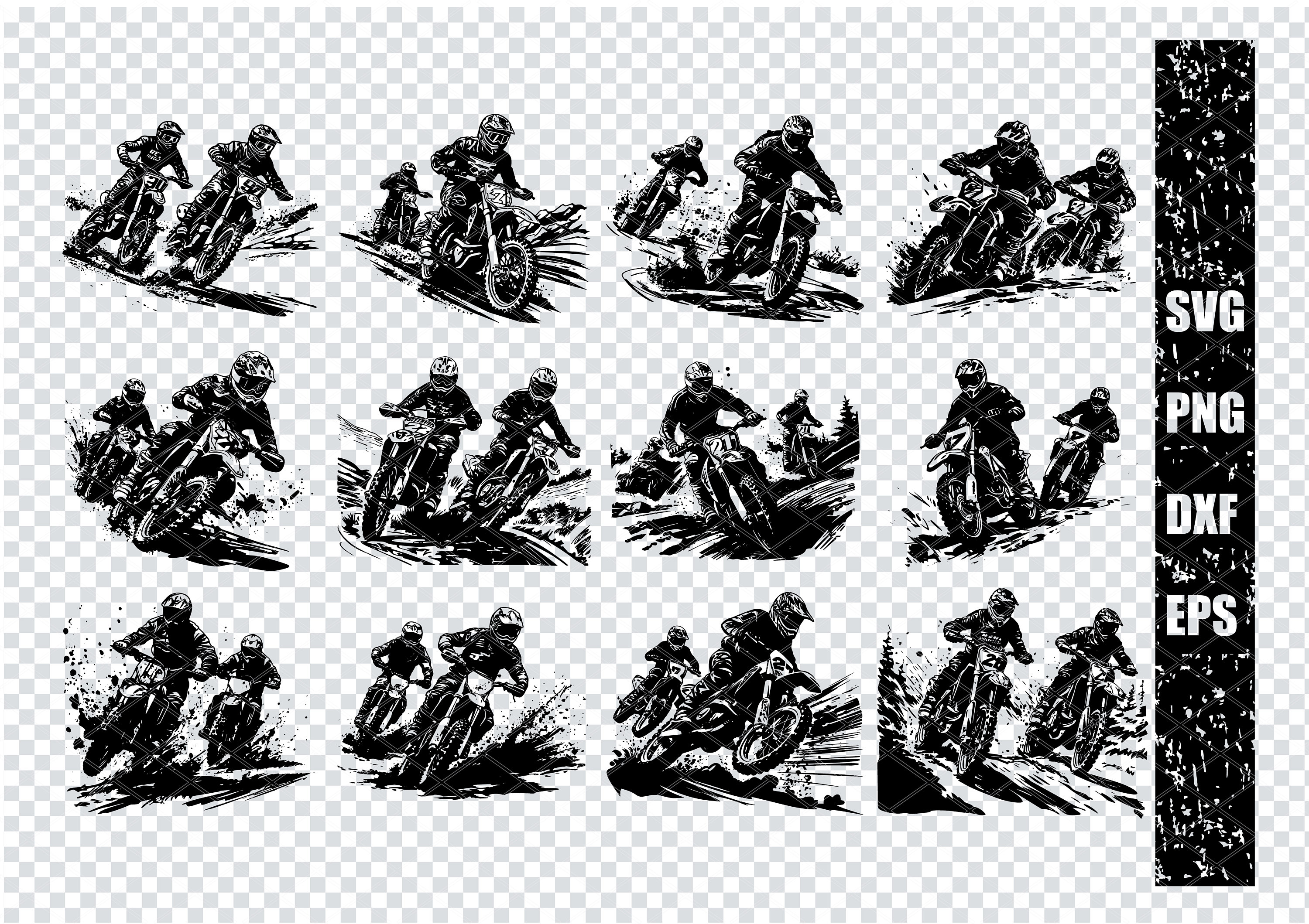 Grasstrack Rider Svg MOTOCROSS RIDERS SVG, Dirt Bike Riders Svg Files for Cricut, Off-road ...