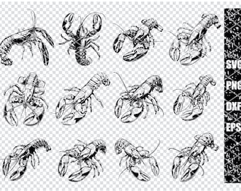 LOBSTER SVG, LOBSTER Svg Files For Cricut, Lobster Clipart, Laser Cut Files