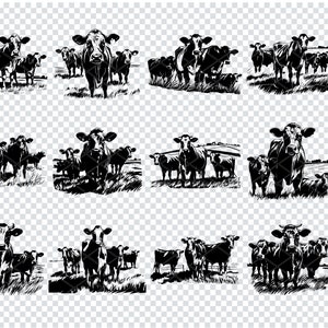 JERSEY CATTLE SVG, arquivos Jersey Dairy Cow Svg para Cricut, clipart de fazenda de gado, arquivos cortados a laser