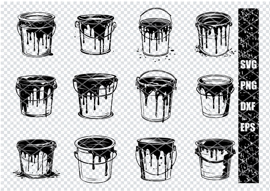PAINT BUCKET SVG, Paint Can Svg Files for Cricut, Paint Bucket ...