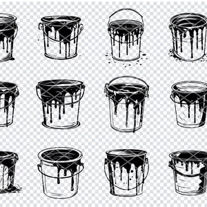 PAINT BUCKET SVG, Farbe kann SVG-Dateien für Cricut, Paint Bucket Container Clipart, Laser Cut-Dateien