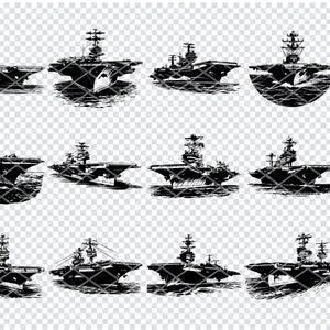 NAVAL AIRCRAFT CARRIER Svg, Us Warship Vessel Svg Files  For Cricut, Military Aircraft Carrier Clipart, Laser Cut Files