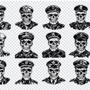 SKELETON ARMY GENERAL Svg, Skeleton Army Soldier Svg Files  For Cricut, Soldier Skull Clipart, Laser Cut Files