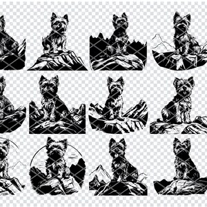 YORKSHIRE TERRIER SVG, Yorkshire Terrier Clipart, Yorkshire Terrier Dog Svg Files For Cricut