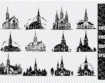 CHURCH SVG, CHURCH Svg Files For Cricut, Church Clipart, Laser Cut Files