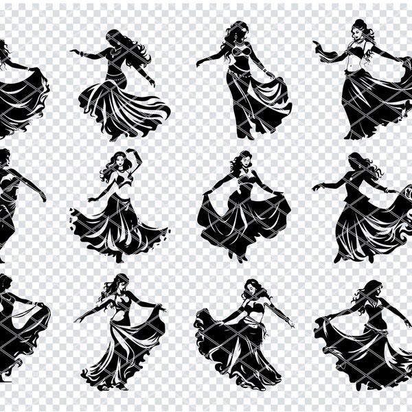 ARAB BELLY DANCER Svg, Belly Dancer Cabaret Svg Files For Cricut, Arab Dancer Clipart, Laser Cut Files
