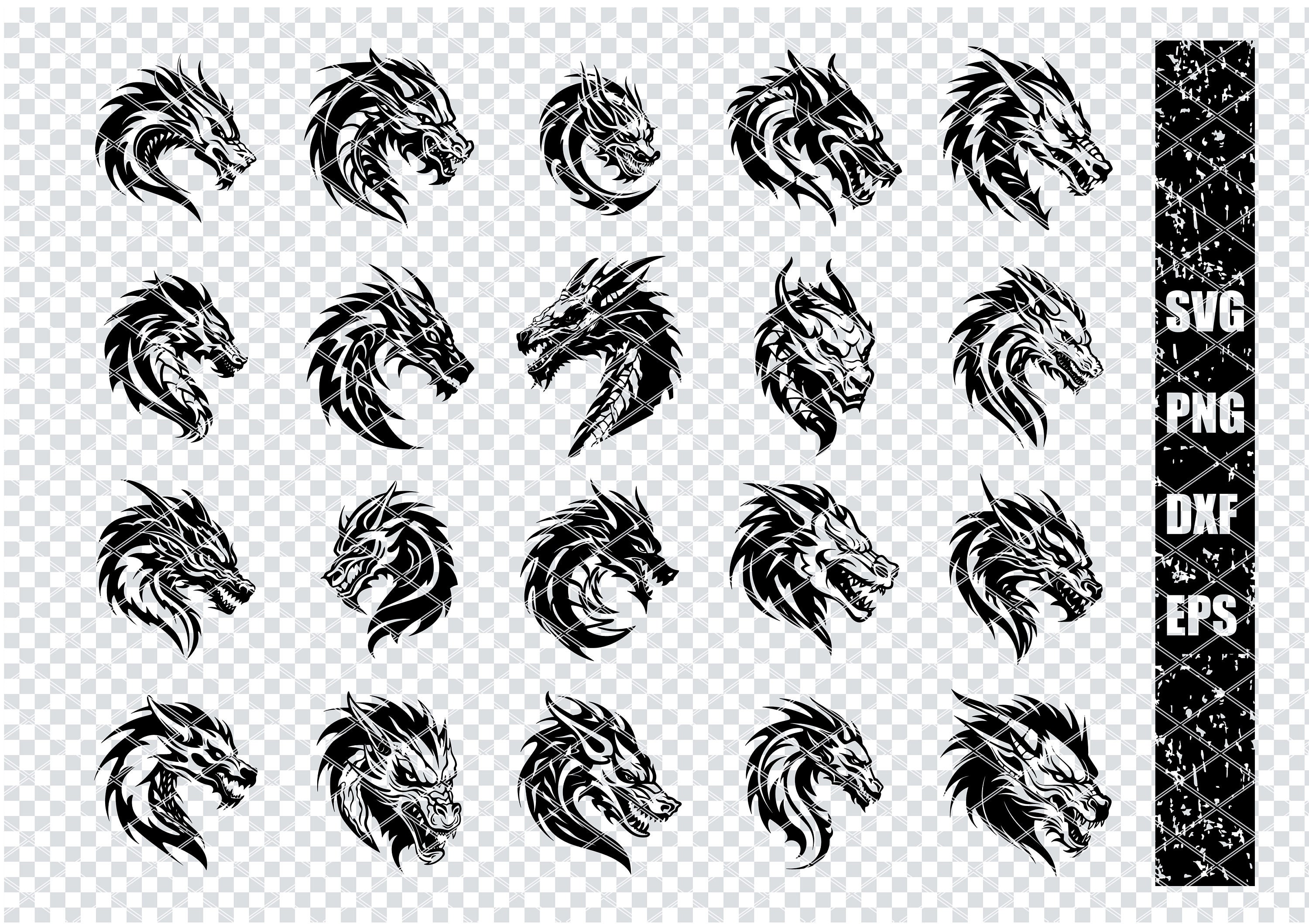 DRAGON HEAD SVG, Dragon Head Svg Files for Cricut, Dragon Head Clipart ...