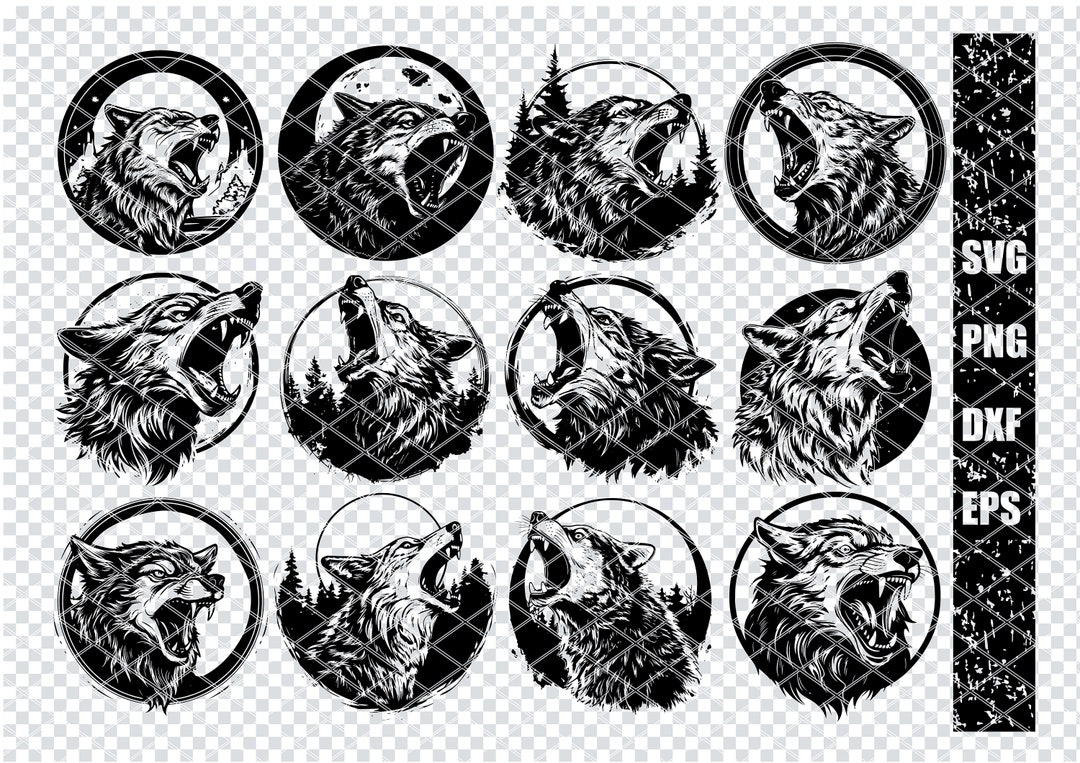 ALPHA WOLF HOWL Svg, Wild Wolf Howl Svg Files for Cricut, Wolf Predator