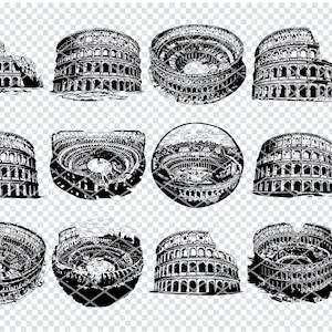 OUDE ROMEINSE COLOSSEUM Svg, Colosseum Arena Svg-bestanden voor Cricut, Rome Colosseum Clipart, Laser Cut-bestanden