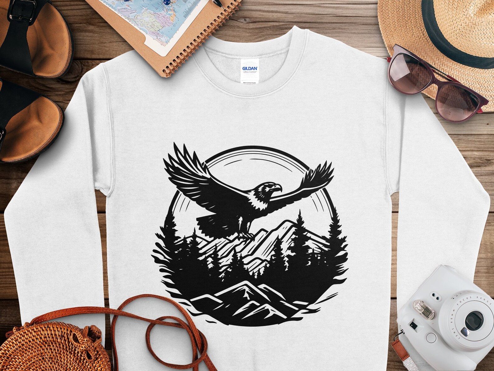 Eagle Rv Svg EAGLE SVG, EAGLE Clipart, Evergreen Pines Svg Files for Cricut, Camping ...