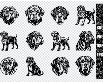 MASTIFF DOG SVG, Mastiff Svg Files For Cricut, Mastiff Clipart, Laser Cut Files