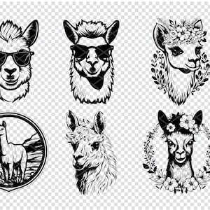 LLAMA SVG, LLAMA Svg Files For Cricut, Llama Clipart, Llama Laser Cut Files