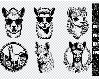 LLAMA SVG, LLAMA Svg Files For Cricut, Llama Clipart, Llama Laser Cut Files