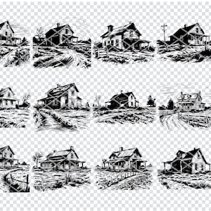 RUSTIEKE BOERDERIJ Svg, rustieke Ranch Retreat Svg-bestanden voor Cricut, rustieke land Homestead Clipart, Laser Cut-bestanden