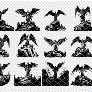 DEATH REAPER ANGEL Svg, Grim Reaper Angel Svg file per Cricut, Azrael Death Angel Clipart, File tagliati al laser