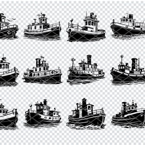 TUGBOAT SVG, TUGBOAT Svg Files For Cricut, Tugboat Clipart, Tugboat Laser Cut Files