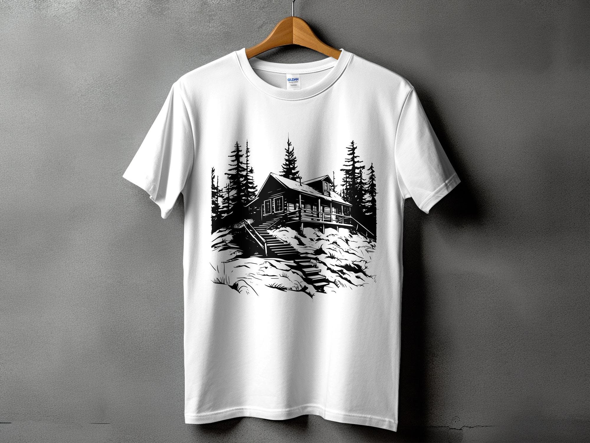 RUSTIC LOG CABIN Svg, Winter Log Cabin Svg Files for Cricut, Snowy ...