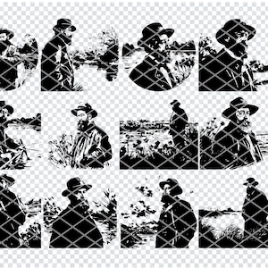CLAUDE MONET SVG, Monet French Painter Svg Files For Cricut, French Impressionist Clipart, Laser Cut Files