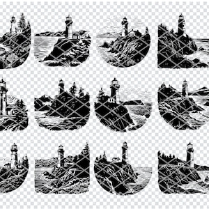 HECETA HEAD LIGHTHOUSE Svg, Oregon Heceta Lighthouse Svg Files For Cricut, Oregon Coast Beacon Clipart, Laser Cut Files