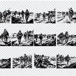 D DAY NORMANDY Svg, Normandy Landing Beach Svg Files For Cricut, World War Normandy Clipart, Laser Cut Files