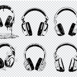 HEADPHONE SVG, HEADPHONES Svg Files For Cricut, Headphones Clipart, Headphones Laser Cut Files