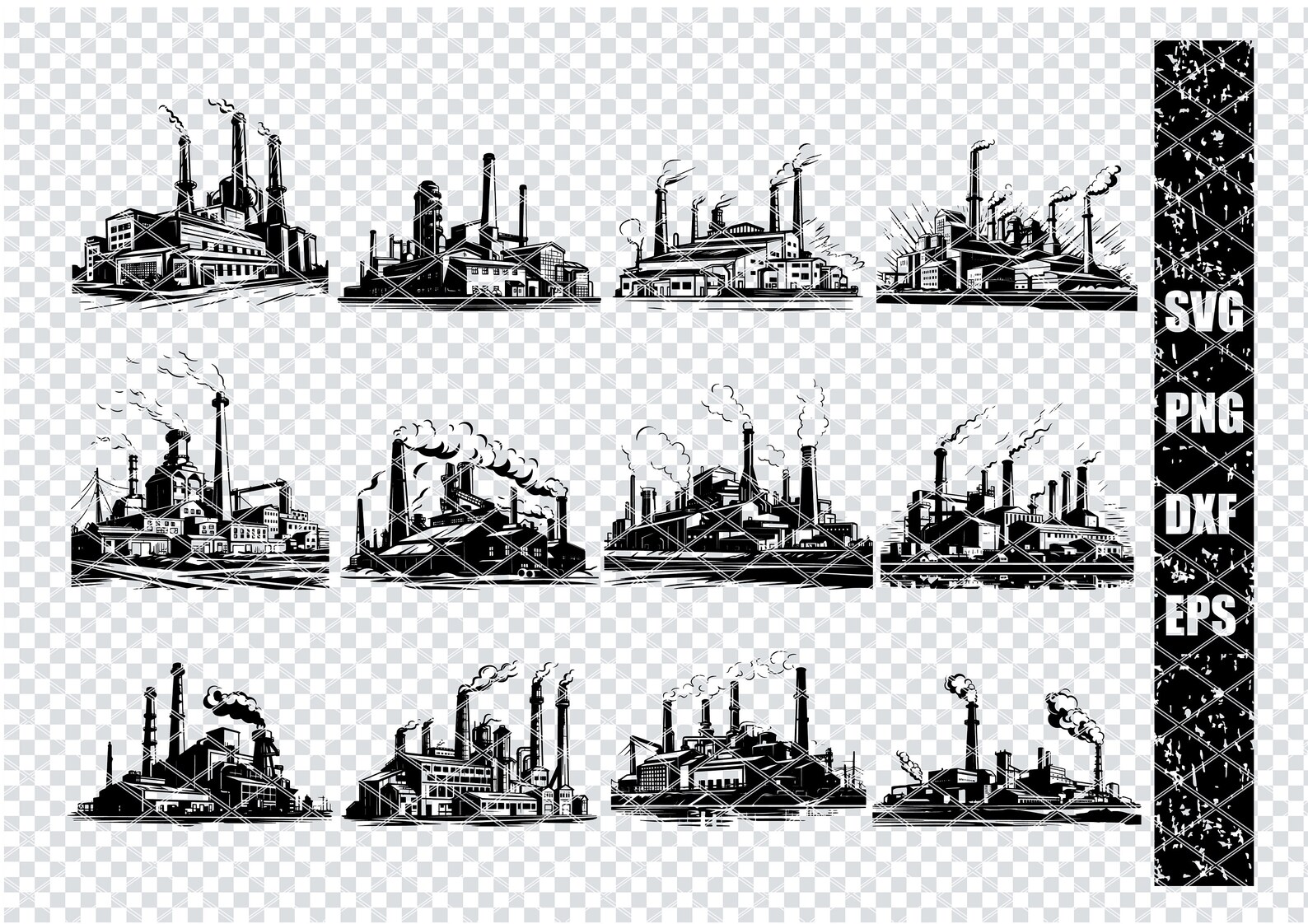 MANUFACTURING FACTORY SVG, Manufacturing Plant Svg Files for Cricut ...