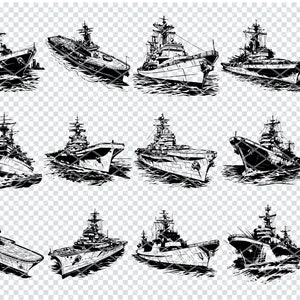 USA NAVY WARSHIP Svg, Naval Warship Destroyer Svg Files For Cricut, Navy Ship Frigate Clipart, Laser Cut Files