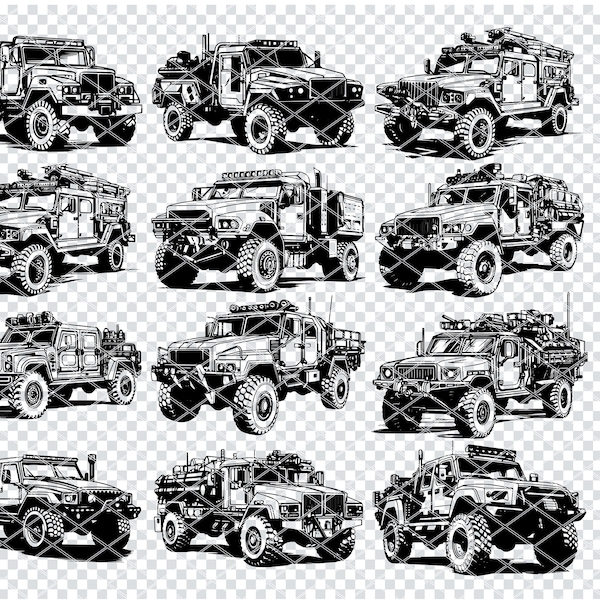 ARMORED BULLETPROOF TRUCK Svg, Military Security Truck Svg Files For Cricut, Military Truck Clipart, Laser Cut Files