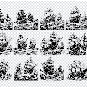 BATTAGLIA NAVE PIRATA Svg, file Svg di battaglia navale marittima per Cricut, clipart di battaglia navale oceanica, file tagliati al laser