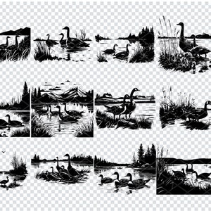 CANADIAN GOOSE SVG, fichiers Svg d'oies du Canada pour Cricut, des cliparts d'oies, des fichiers de découpe Laser d'oies