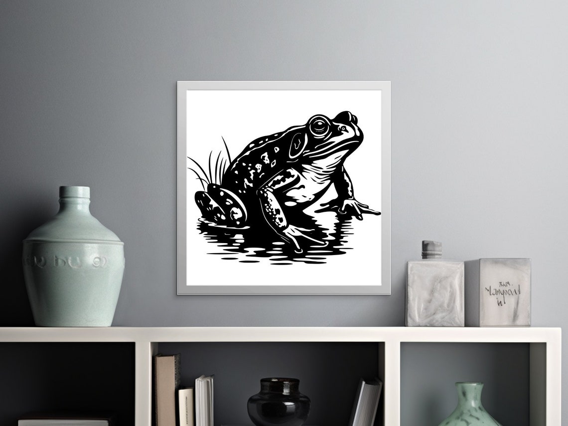 AMERICAN BULLFROG SVG, Amphibian Bullfrog Svg Files for Cricut, Pond ...